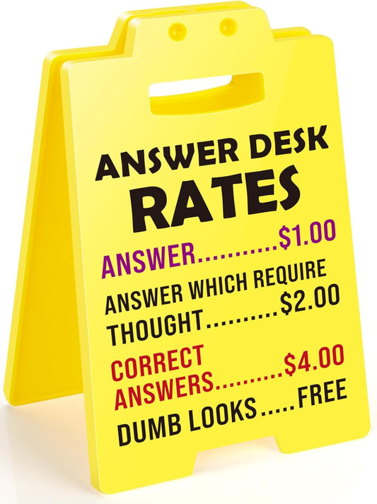 MBL Funny Gag Office Decor - Fun Gag Gifts Cubicle Accessories Supplies Desk Sign, Team Coworker Employee Boss Lady Gift for Women, Appreciation Stress Relief Gifts for Principal Teacher Secretary Men