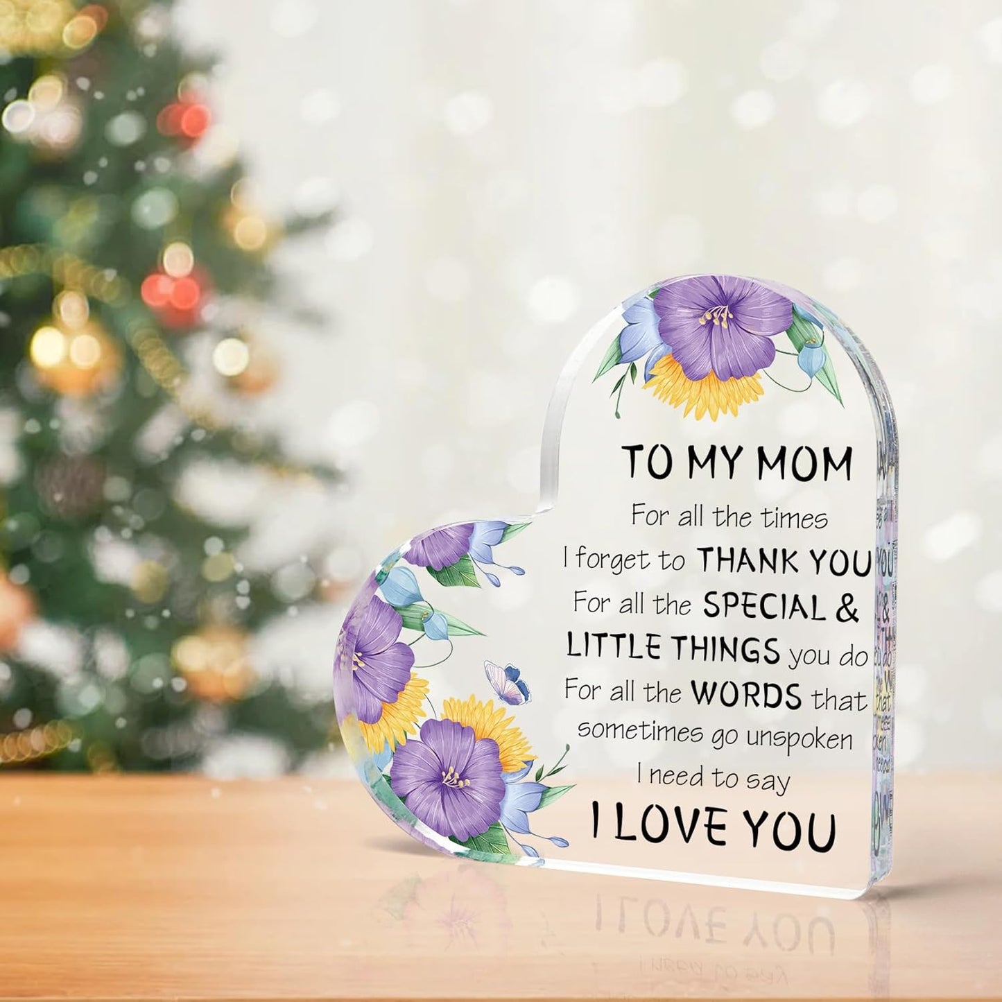 Mothers Day Gift for Mom from Daughter Son, Birthday Gift for Mom, Mothers Day Gift Ideas Acrylic Desk Decor Thanksgiving Birthday Valentines Gifts for Mom Presents for Mom