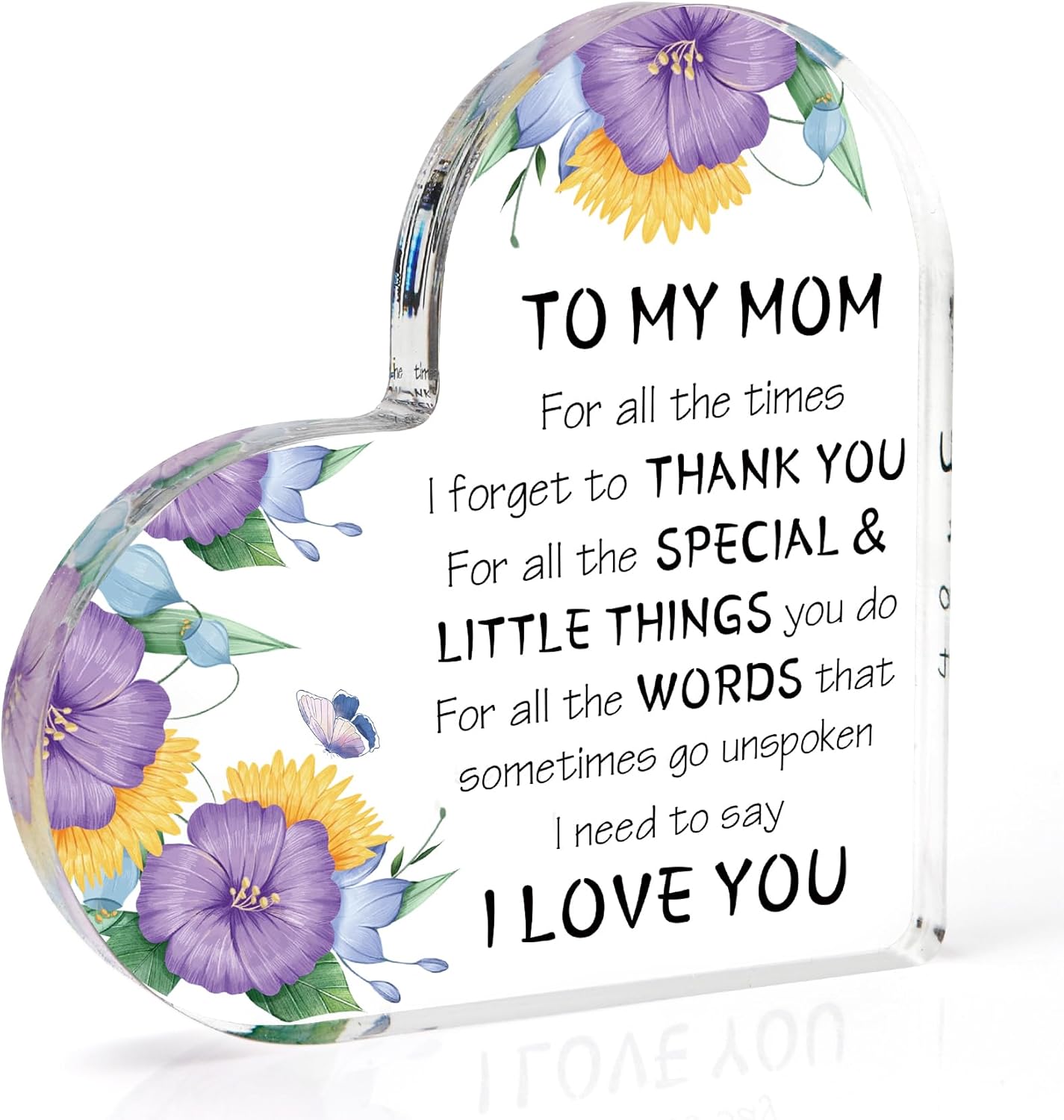 Mothers Day Gift for Mom from Daughter Son, Birthday Gift for Mom, Mothers Day Gift Ideas Acrylic Desk Decor Thanksgiving Birthday Valentines Gifts for Mom Presents for Mom