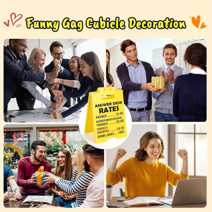 MBL Funny Gag Office Decor - Fun Gag Gifts Cubicle Accessories Supplies Desk Sign, Team Coworker Employee Boss Lady Gift for Women, Appreciation Stress Relief Gifts for Principal Teacher Secretary Men